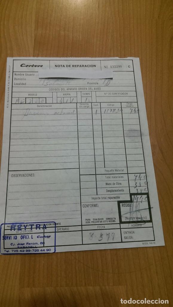 Old Documents: NOTA DE REPARACI&Oacute;N &laquo;CORBER&Oacute;&raquo; N&ordm; 132290/C. A&Ntilde;O 1979