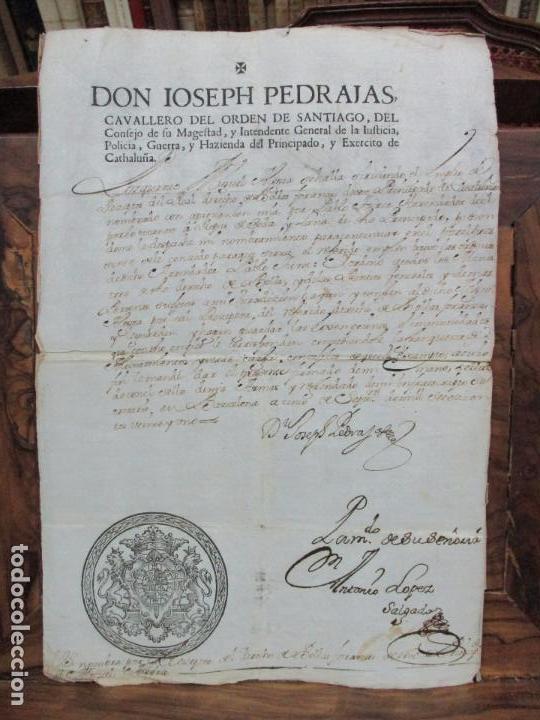 Documentos antiguos: [Manuscrito]. [NOMBRAMIENTO DE MIGUEL ALEGRE COMO RECEPTOR DEL DERECHO DE BOLLAS FOR&Aacute;NEAS]. 1721