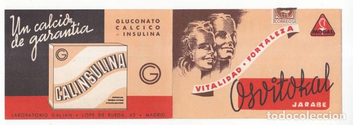 Documents Anciens: D&Iacute;PTICO DE PROPAGANDA. JARABE OSVITOKAL Y CALINSULINA. MEDICINA.