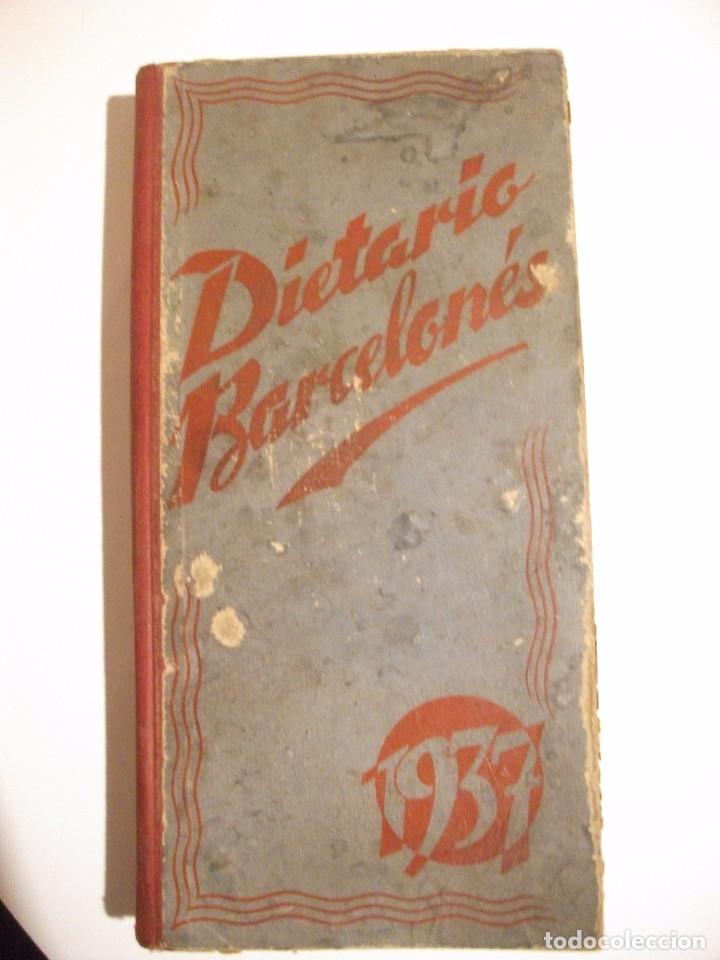 Documentos antiguos: RARO DIETARIO BARCELONES 1937 - BARCELONA - Foto 1