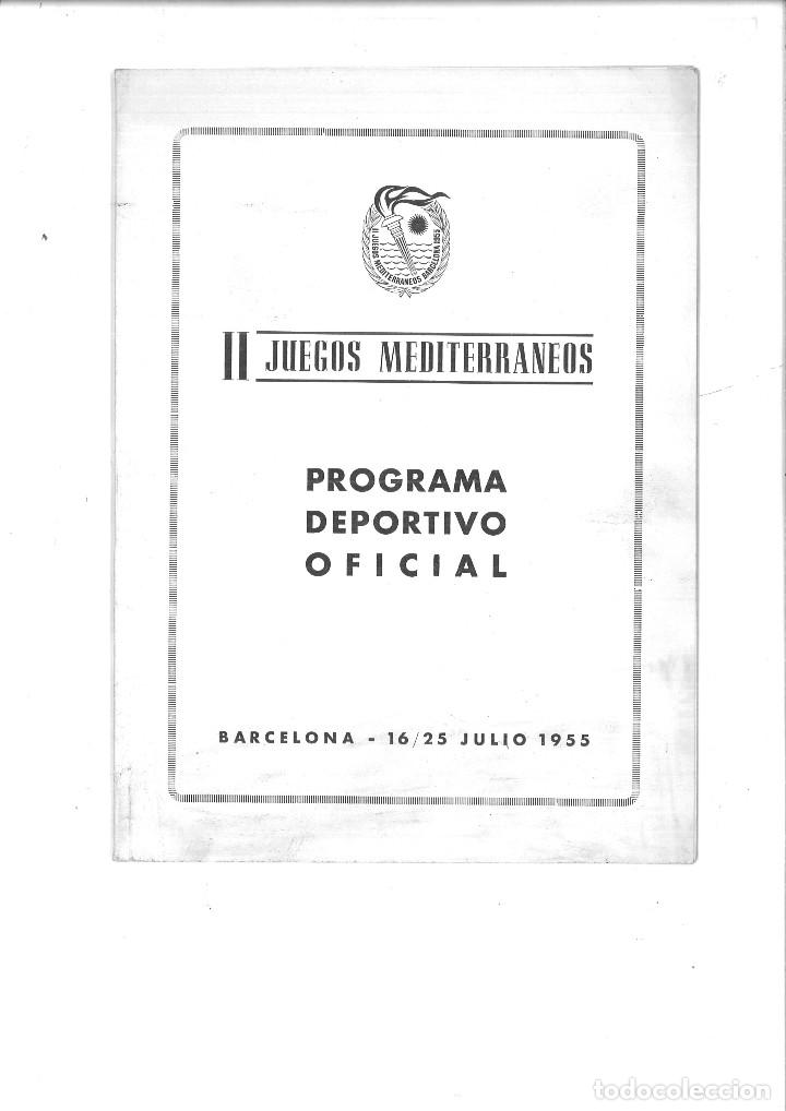 Documentos antiguos: II JUEGOS MEDITERR&Aacute;NEOS. PROGRAMA DEPORTIVO OFICIAL - Foto 1