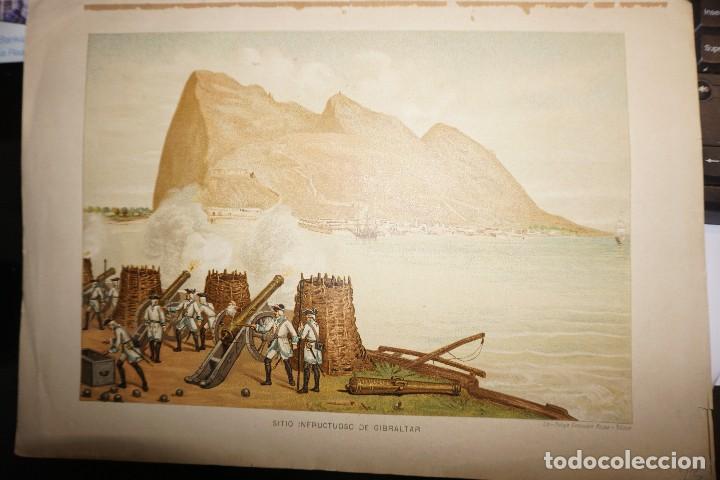 Documentos antiguos: LITOGRAFIA SITIO INFRUCTUOSO DE GIBRALTAR - FELIPE GONZALEZ ROJAS EDITOR - A&Ntilde;O 1888