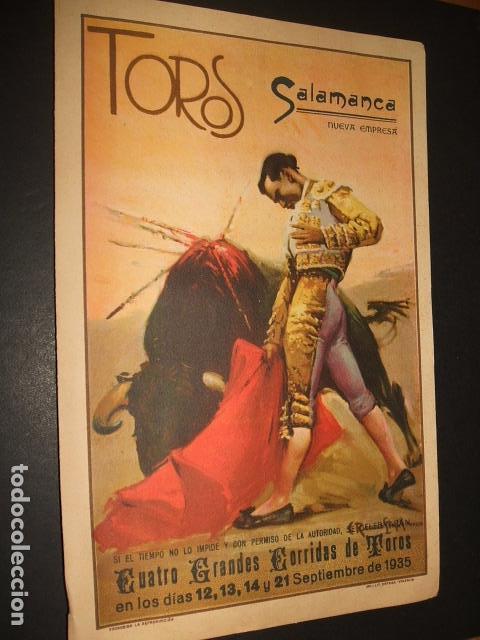 Documentos antiguos: SALAMANCA 1935 PROGRAMA CORRIDAS DE TOROS - Foto 1