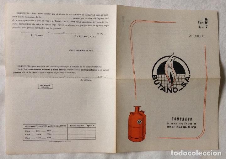 Documentos antiguos: Contrato Butano antiguo - Foto 2