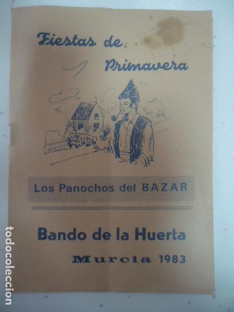 Documentos antiguos: PROGRAMA DE FIESTAS DE PRIMAVERA - BANDO DE LA HUERTA MURCIA - 1983 - Foto 1