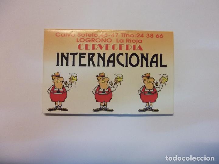 Documentos antigos: TARJETA DE VISITA CERVECERIA LA INTERNACIONAL. CALLE CALVO SOTELO DE LOGRO&Ntilde;O. TDKP12