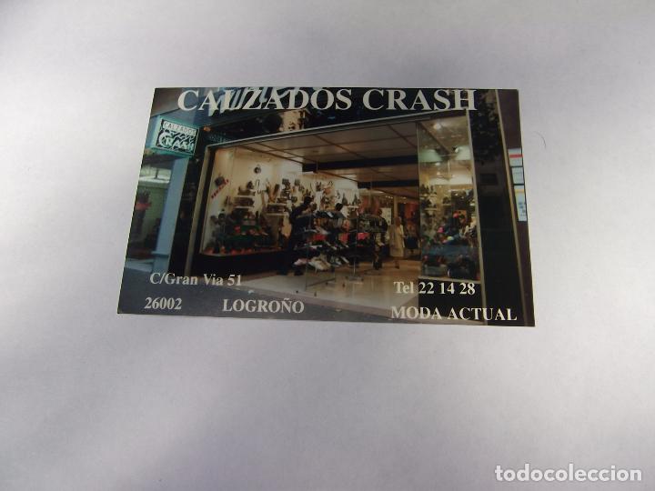 Documents Anciens: TARJETA FOTO DE VISITA CALZADOS CRASH LOGRO&Ntilde;O CALLE GRAN VIA. TDKP12