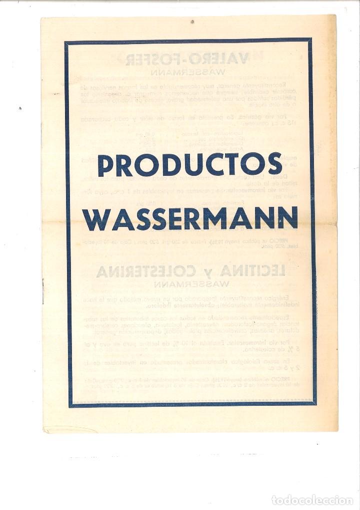 Documentos antiguos: CAT&Aacute;LOGO DE PRODUCTOS WASSERMANN - Foto 1