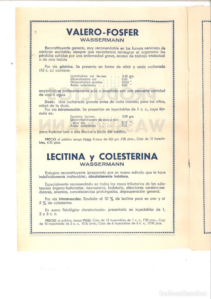 Documentos antiguos: CAT&Aacute;LOGO DE PRODUCTOS WASSERMANN - Foto 2