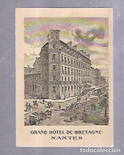 Documentos antiguos: GRAN HOTEL DE BRETA&Ntilde;A, NANTES (FRANCIA). TARJETA Y UBICACION DEL HOTEL. VER