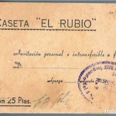 Documentos antiguos: INVITACION A CASETA.