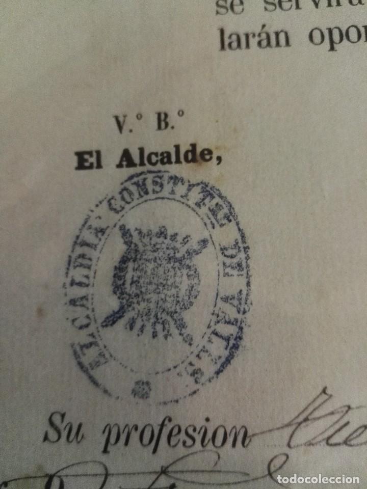 Documentos antiguos: Documento del 1874-75 de la contribuci&oacute;n de la villa de Valls - Foto 2