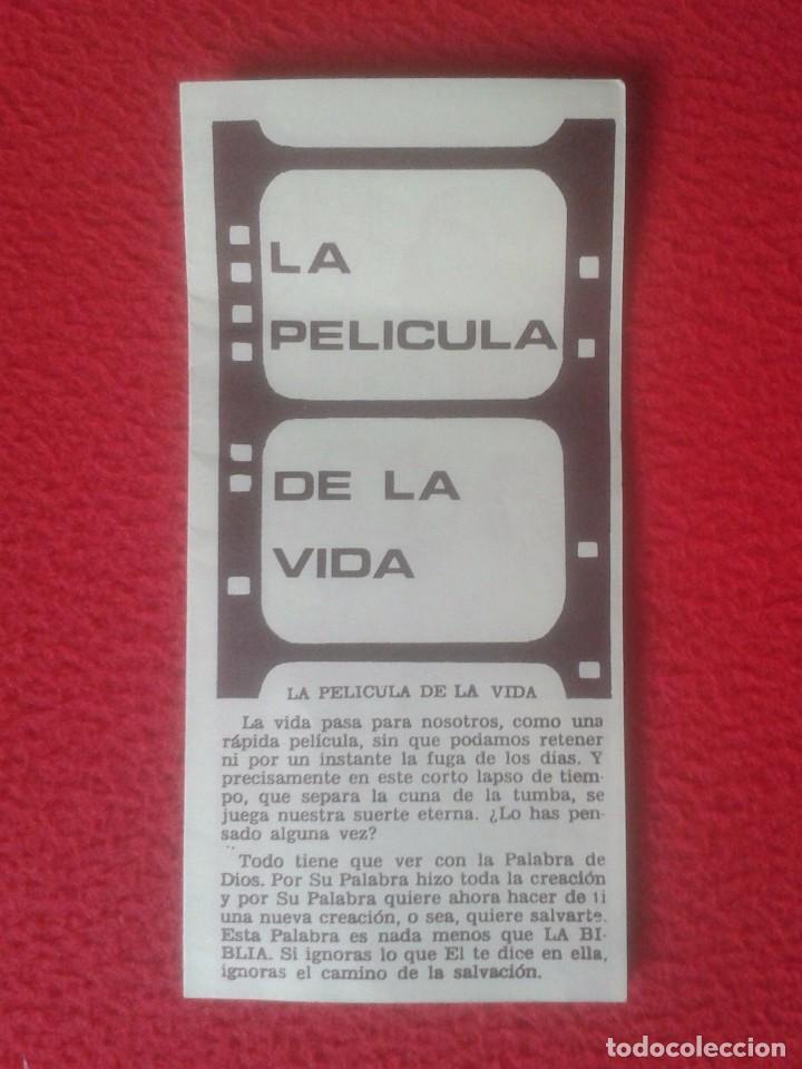 Documentos antiguos: FOLLETO LA PEL&Iacute;CULA DE LA VIDA. SELECCIONES CRISTIANAS. LITERATURA EVANG&Eacute;LICA.RELIGI&Oacute;N. BIBLIA. BAZA