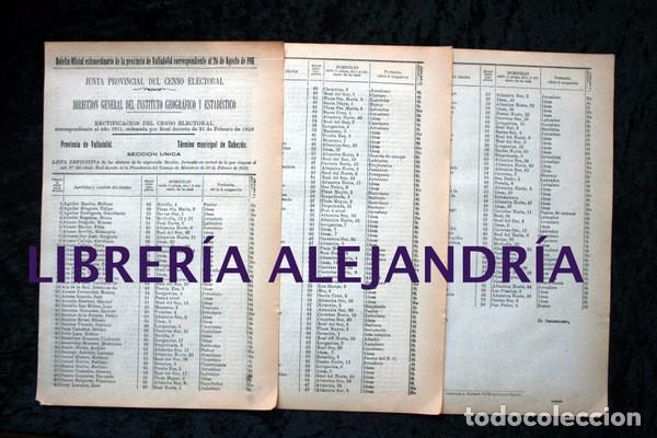 Documentos antiguos: CABEZON  - VALLADOLID - 1911 - Censo del T&eacute;rmino Municipal