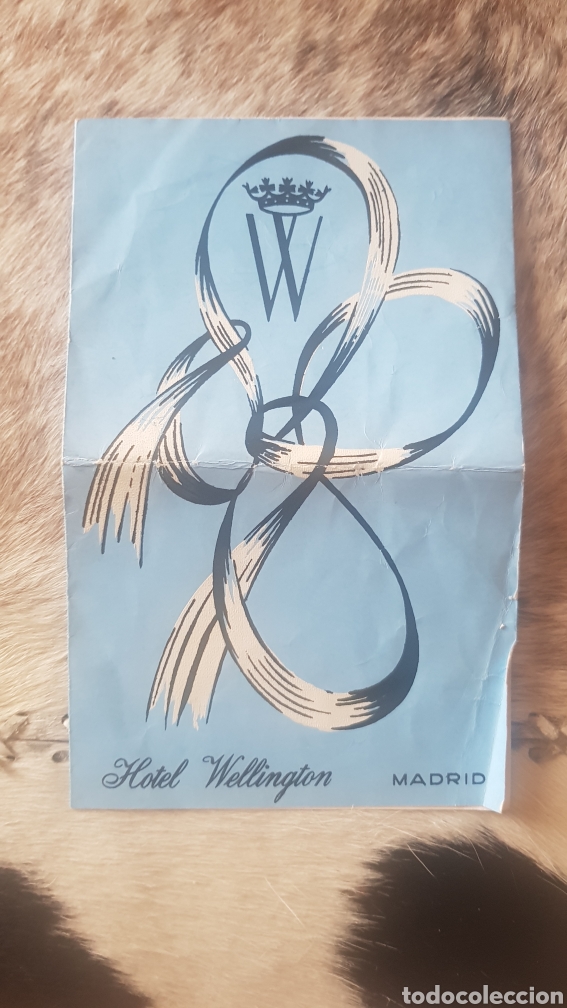 Documenti antichi: Men&uacute; de Hotel Wellington Madrid