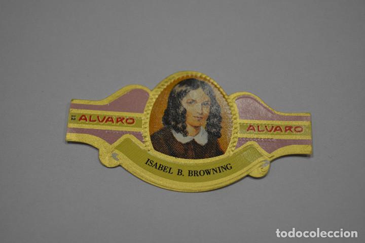 Old Documents: VITOLA DE PURO ALVARO SERIE MUJERES FAMOSAS EN LAS LETRAS (POESIA).-N&ordm; 12 ISABEL B. BROWNING