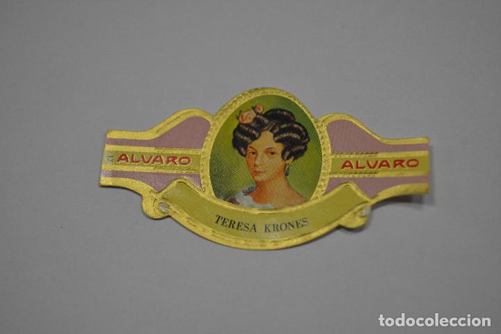 Old Documents: VITOLA DE PURO ALVARO SERIE MUJERES FAMOSAS EN LAS LETRAS (POESIA).-N&ordm; 13 TERESA KRONES