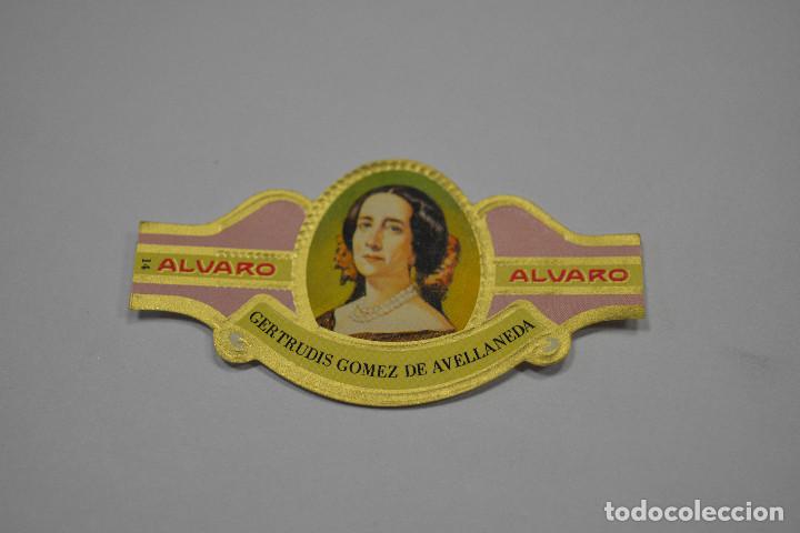 Old Documents: VITOLA DE PURO ALVARO SERIE MUJERES FAMOSAS EN LAS LETRAS (POESIA).-N&ordm; 14 GERTRUDIS GOMEZ