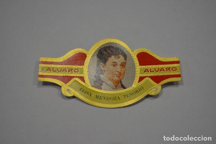 Old Documents: VITOLA DE PURO ALVARO.SERIE MUJERES FAMOSAS EN LAS ARTES.NUMERO 43 ELISA MENDOZA TENORIO