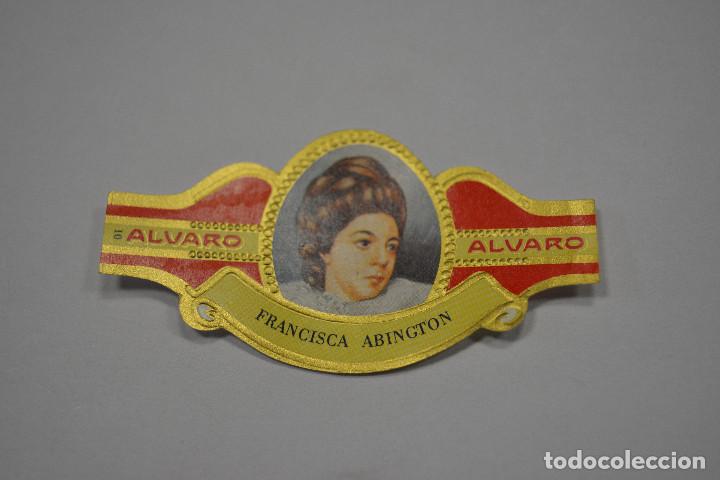 Old Documents: VITOLA DE PURO ALVARO.SERIE MUJERES FAMOSAS EN LAS ARTES.NUMERO 10 FRANCISCA ABINGTON