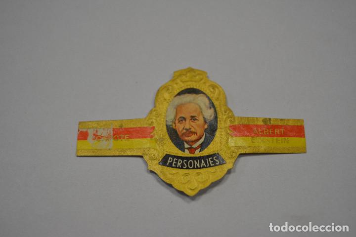 Documentos antiguos: VITOLA DE PURO CAPOTE.COLECCION PERSONAJES.SERIE G.NUMERO 11 ALBERT EINSTEIN