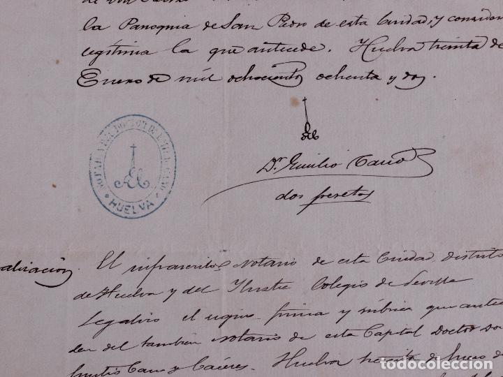 Documentos antiguos: CERTIFICADO DE BAUTISMO, SEVILLA 1882 - Foto 5