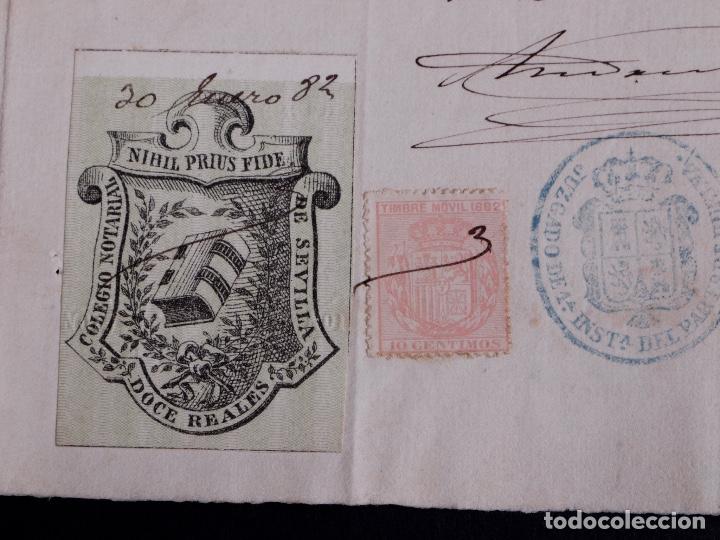 Documentos antiguos: CERTIFICADO DE BAUTISMO, SEVILLA 1882 - Foto 6