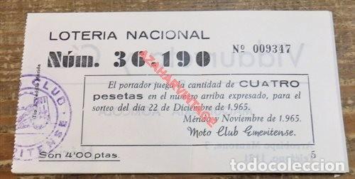 merida, 1965, participacion loteria navidad mot - Compra venta en  todocoleccion