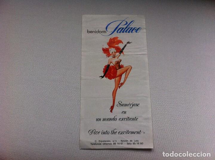 Documents Anciens: FOLLETO (BENIDORM PALACE) 21,5 x 10,5cm. A&Ntilde;O 1982