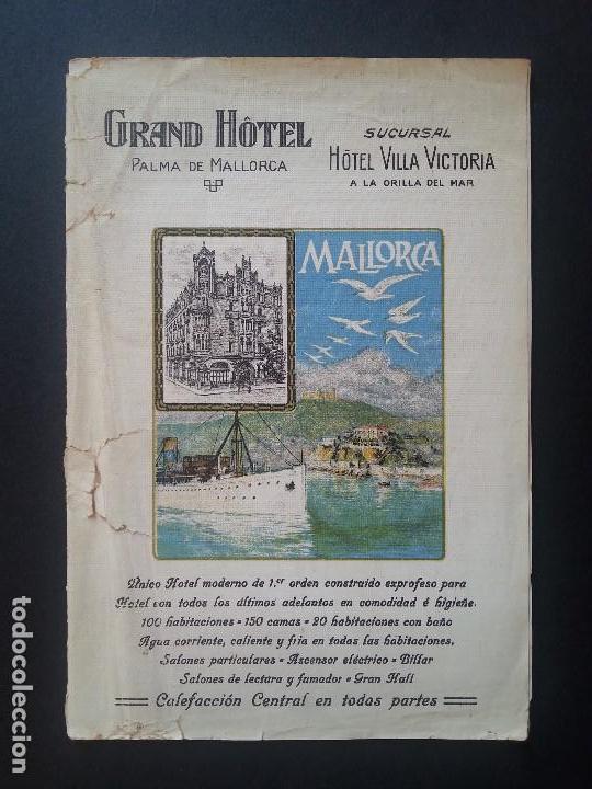 Documentos antiguos: FOLLETO PUBLICITARIO ISLAS BALEARES. GRAND HOTEL PALMA DE MALLORCA.