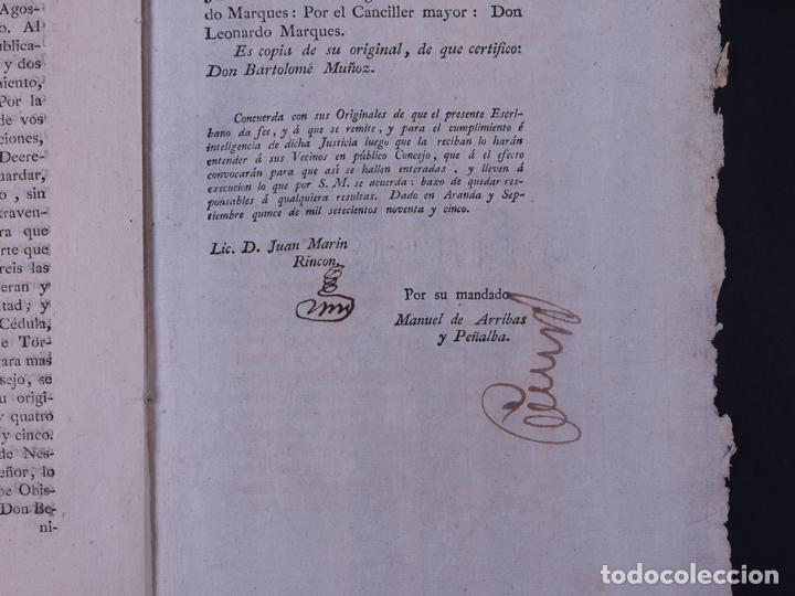 Documentos antiguos: REAL CEDULA QUINTANA DEL PINO 1795 - Foto 1