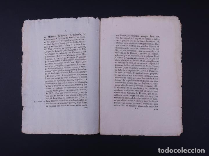 Documentos antiguos: REAL CEDULA QUINTANA DEL PINO 1795 - Foto 4