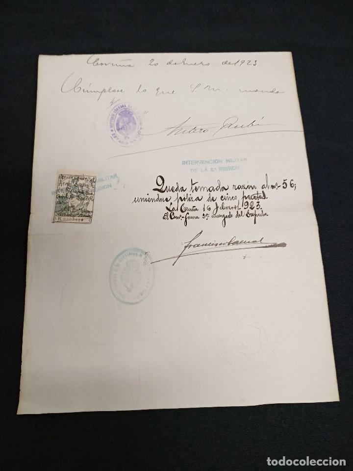 Documentos antiguos: EL REY - CONCESION DE EMPLEO DE PRIMER TENIENTE - 1922 - Foto 6