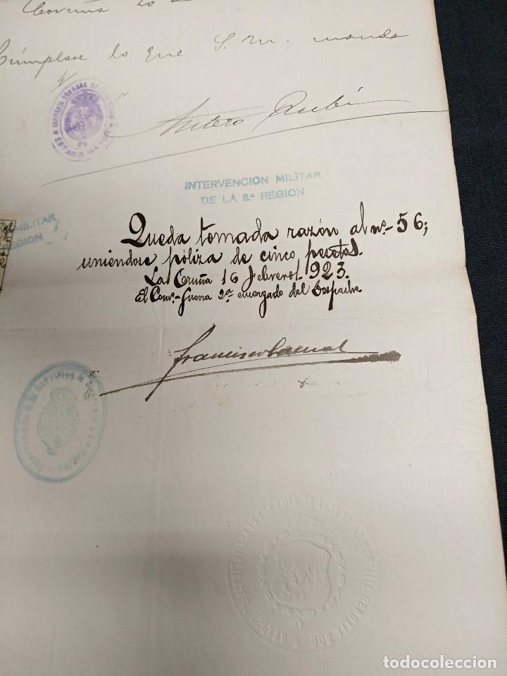 Documentos antiguos: EL REY - CONCESION DE EMPLEO DE PRIMER TENIENTE - 1922 - Foto 7