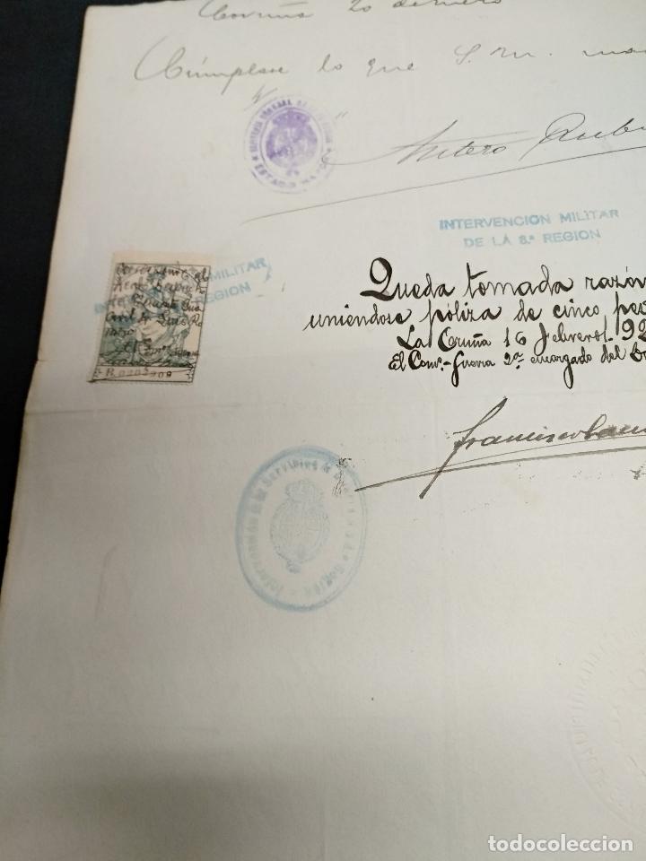 Documentos antiguos: EL REY - CONCESION DE EMPLEO DE PRIMER TENIENTE - 1922 - Foto 8
