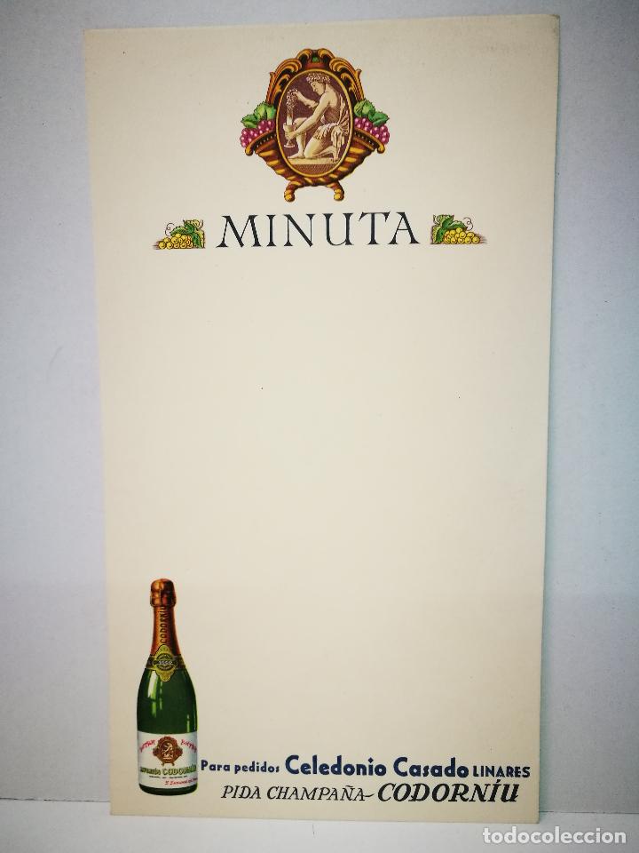 Documentos antiguos: CODORNIU, MINUTA. MEDIDAS 24CM.X14CM.