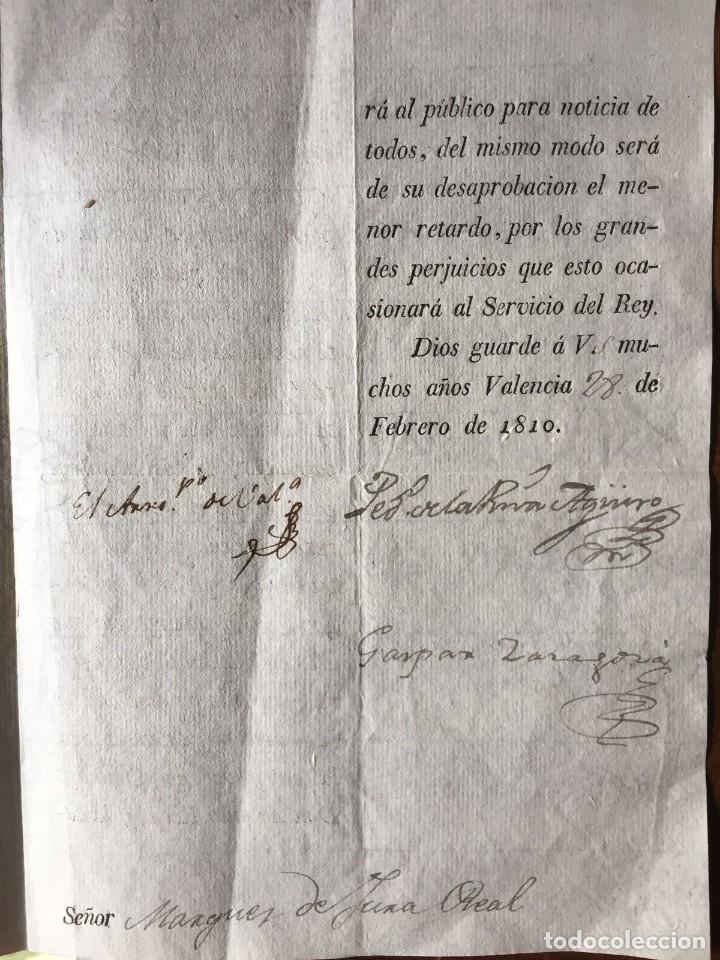 Documentos antiguos: 1810 - Guerra de la Independecia - Valencia - Foto 3