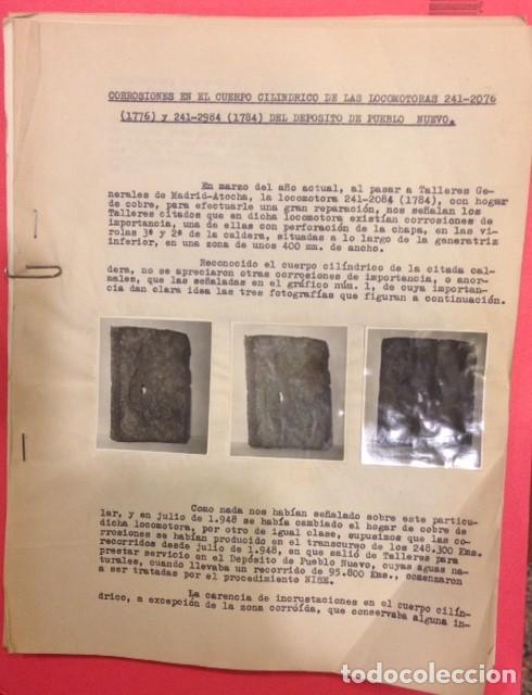 Documentos antiguos: FERROCARRILES TRENES. CORROSIONES EN EL CUERPO CILINDRICO Y EL PORQUE CON FOTOGRAFIAS ORIGINALES.
