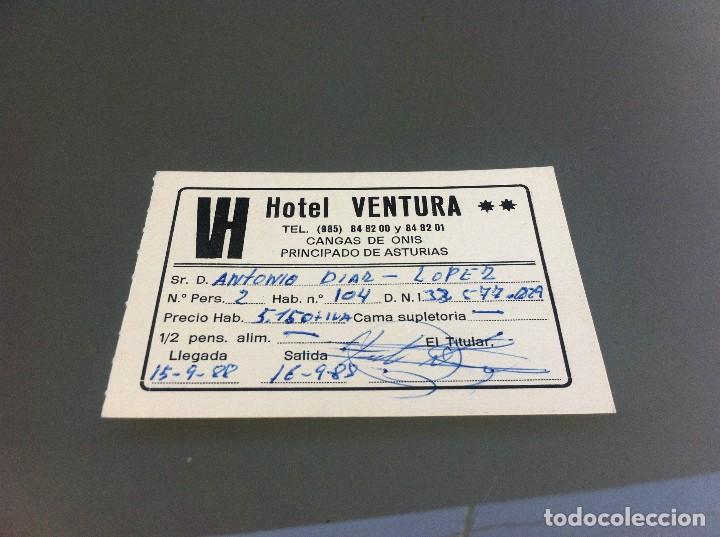 Documents Anciens: TARJETA (HOTEL VENTURA) CANGAS DE ONIS, ASTURIAS) 1988
