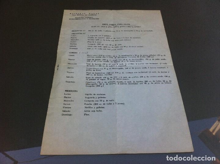 Documents Anciens: HOSPITAL NAVAL, ZONA CANT&Aacute;BRICO. DIETA COM&Uacute;N PARA ULCUS. MEDICINA INTERNA