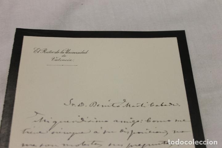 Documentos antiguos: RECTOR UNIVERSIDAD DE VALENCIA, OFICIO 1896 - Foto 1