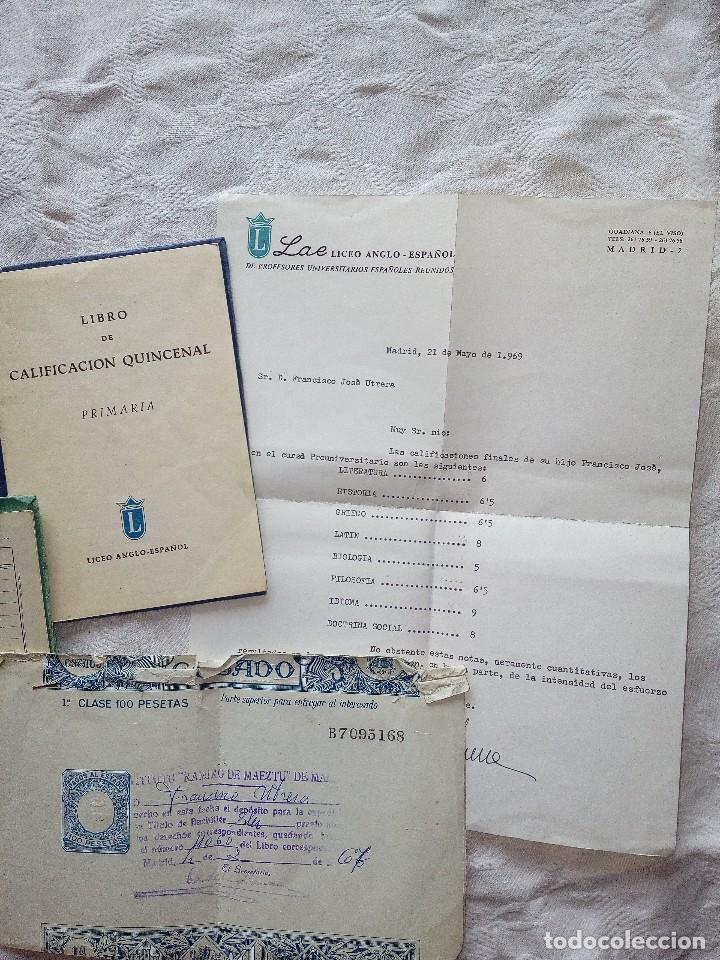 Documentos antiguos: Libros de calificacion escolar liceo anglo español.colegio.escolar.escolapios.infantil - Foto 2 - 148517909