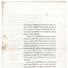 Documentos antiguos: MADRID 1822 OFICIO ENVIADO A LADRÓN DE GUEVARA DIPUTADO POR ÁVILA CON LAS FIRMAS DE SIETE DIPUTADOS. Lote 172962125