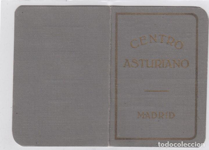 Documentos antiguos: CARNET CENTRO ASTURIANO EN MADRID 1917. - Foto 2