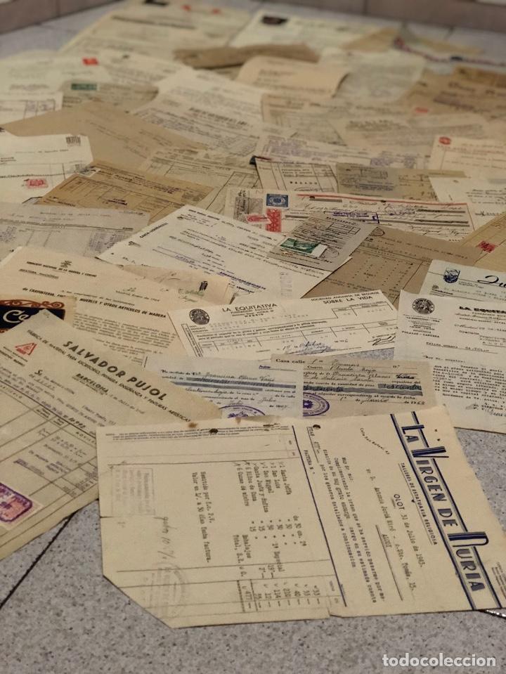 Documentos antiguos: MAS DE 60 RECIBOS , ALBARANES, FACTURAS, POLIZAS ANTIGUAS A&Ntilde;OS 1940 - 1950, ALCOY,,ALICANTE