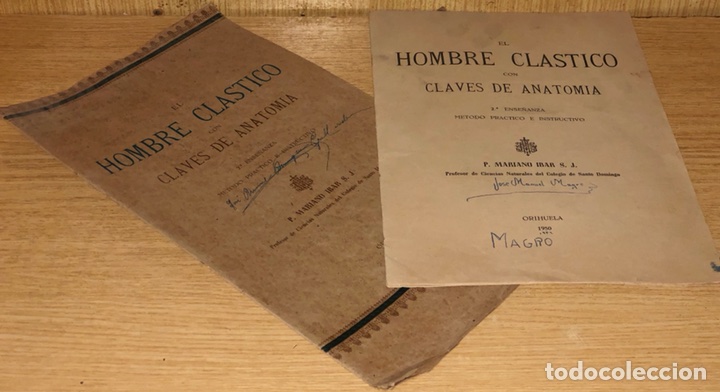 Documentos antiguos: El hombre cl&aacute;stico con claves de anatom&iacute;a &bull;&bull; COLEGIO Santo Domingo &bull;&bull; Orihuela &bull; ALICANTE