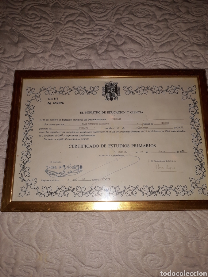 Documentos antiguos: Certificado de estudios - Foto 1