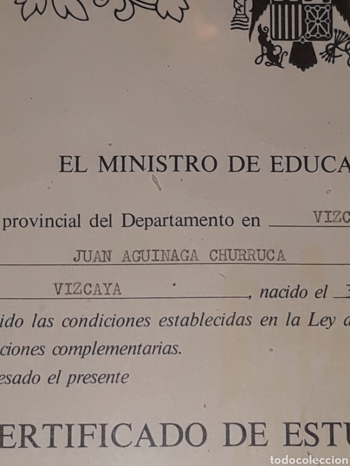 Documentos antiguos: Certificado de estudios - Foto 3