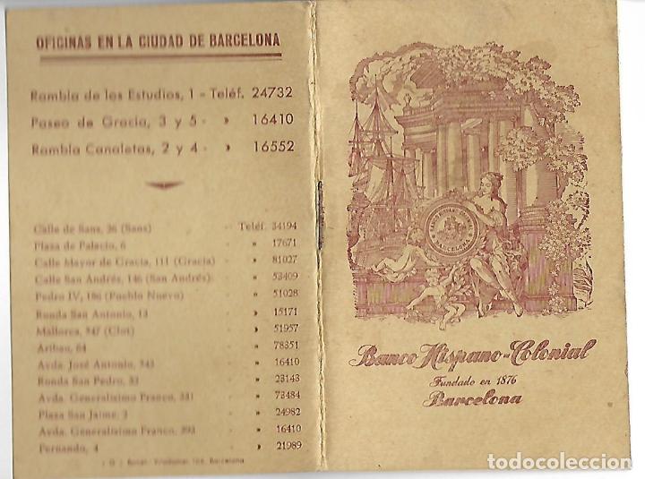 Documentos antiguos: BANCO HISPANO COLONIAL -AGENDA DE BOLSILLO GASTOS INGRESOS