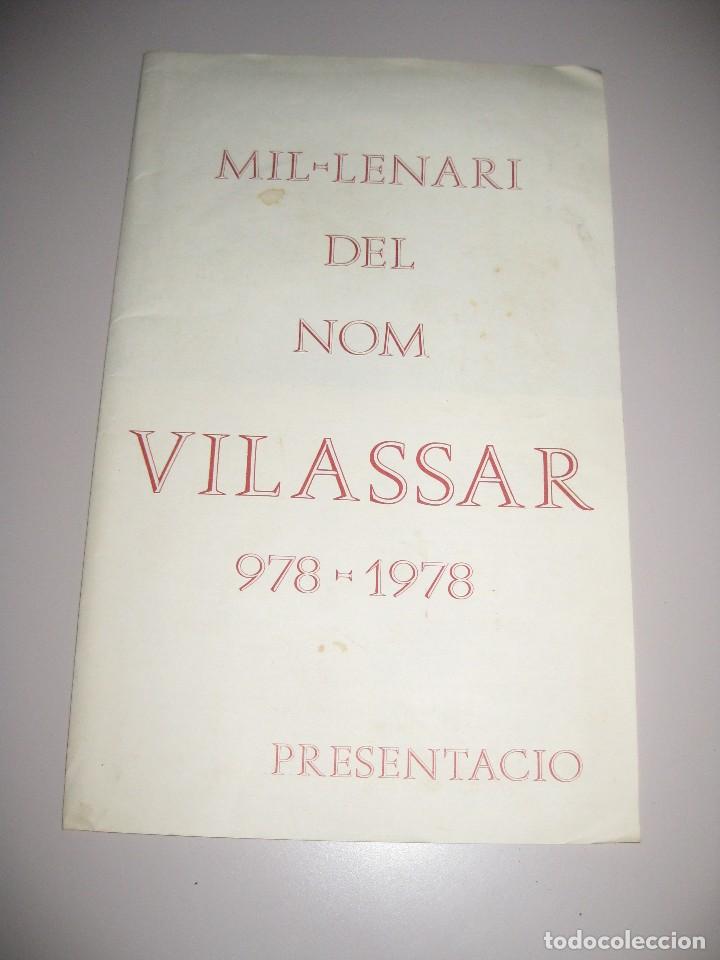 Documentos antiguos: PROGRAMA DEL * MIL-LEMARI DEL NOM DE VALASSAR 978-1978 *